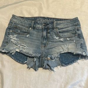 American Eagle Shortie Raw Hem Shorts Sz 8